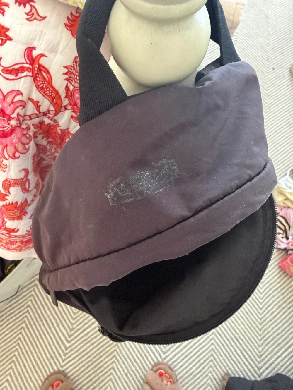 Y-3 Black Nylon Logo Patch Backpack